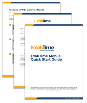 ExakTime Mobile Getting Started Handout Packet Example